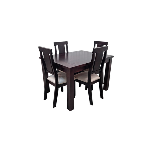 COMEDOR 4 SILLAS MUNICH CHOCOLATE