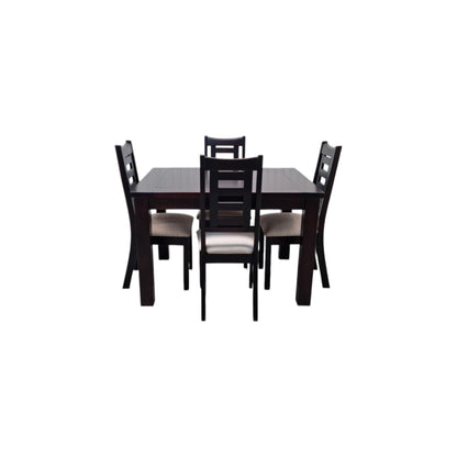 COMEDOR 4 SILLAS HAMBURGO CHOCOLATE