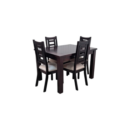 COMEDOR 4 SILLAS HAMBURGO CHOCOLATE