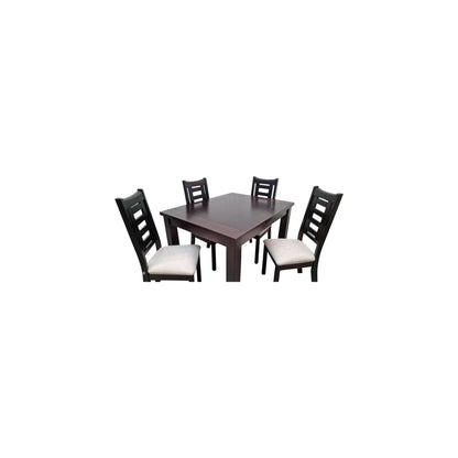 COMEDOR 4 SILLAS HAMBURGO CHOCOLATE