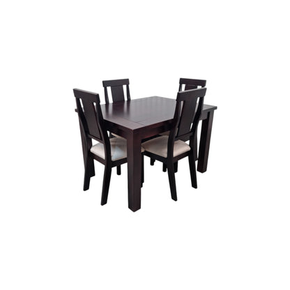COMEDOR 4 SILLAS MUNICH CHOCOLATE